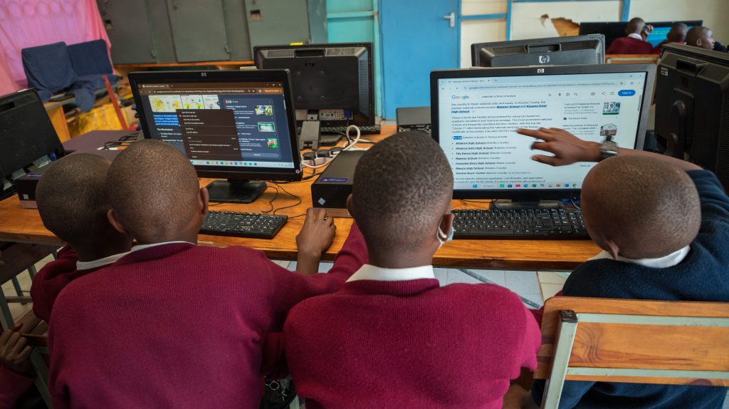 Students in the Comps Lab Learning at Masaku School for the Physically Disabled